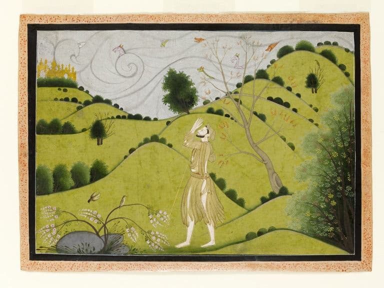 Sudāmā at the glimpse of Krishna's palace · Pahari, c.1775